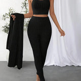 Solène - Chic Geribbelde Set