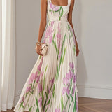 LILA – ELEGANTE BLOEMEN MAXIJURK