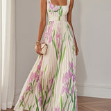 LILA – ELEGANTE BLOEMEN MAXIJURK