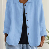 KENDRA – CASUAL BLOUSE-JAS MET KNOOPSLUITING