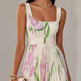 LILA – ELEGANTE BLOEMEN MAXIJURK