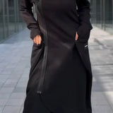 LILIANE – MODERNE LANGE COAT MET CAPUCHON