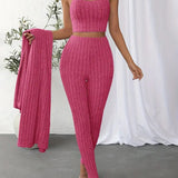 Solène - Chic Geribbelde Set