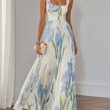 LILA – ELEGANTE BLOEMEN MAXIJURK