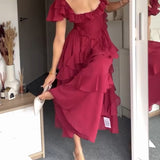 ISABELLA – ROMANTISCHE CASCADE RUFFLE JURK