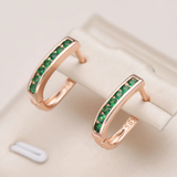 Elegante Oorbellen met Groene Kristallen