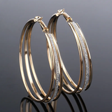 Vintage Gouden Creolen Oorbellen