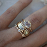 Vintage Ring van Goud en Zirkonium