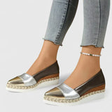 JANINE – DE METALLIC ESPADRILLE WEDGE