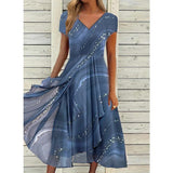 Hanne™ | V-hals Midi Jurk