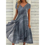 Hanne™ | V-hals Midi Jurk