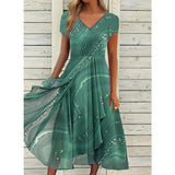 Hanne™ | V-hals Midi Jurk