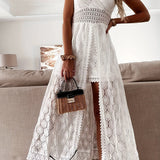 Lisanne™ | Kanten Maxi Jurk met Verfijnd Detail