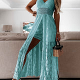 Lisanne™ | Kanten Maxi Jurk met Verfijnd Detail