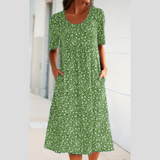 Jasmijn™ | Stijlvolle midi-jurk met bloemenprint