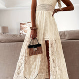 Lisanne™ | Kanten Maxi Jurk met Verfijnd Detail