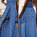 Lisanne™ | Kanten Maxi Jurk met Verfijnd Detail