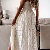 Lisanne™ | Kanten Maxi Jurk met Verfijnd Detail