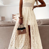 Lisanne™ | Kanten Maxi Jurk met Verfijnd Detail