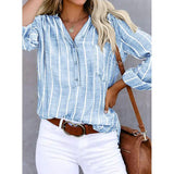 AGATHE I ELEGANTE GESTREEPTE BLOUSE