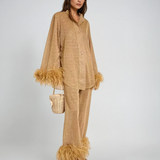 Liya™ | Tweedelige veren halsketting