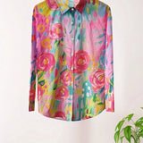 Annika - Kleurrijke blouse met speelse print