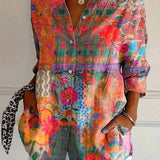 Annika - Kleurrijke blouse met speelse print