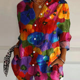 Annika - Kleurrijke blouse met speelse print