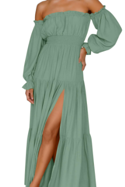 KENDRA – ROMANTISCHE OFF-SHOULDER MAXI JURK