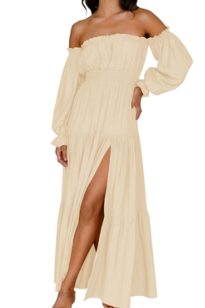 KENDRA – ROMANTISCHE OFF-SHOULDER MAXI JURK