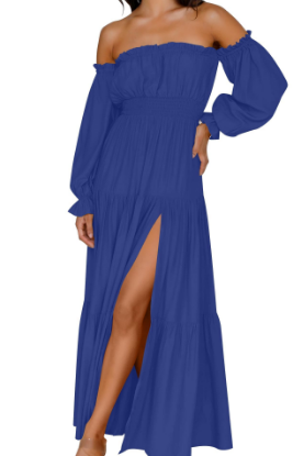 KENDRA – ROMANTISCHE OFF-SHOULDER MAXI JURK