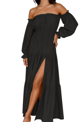 KENDRA – ROMANTISCHE OFF-SHOULDER MAXI JURK