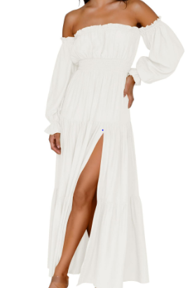 KENDRA – ROMANTISCHE OFF-SHOULDER MAXI JURK