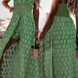 Lisanne™ | Kanten Maxi Jurk met Verfijnd Detail