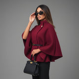 Aleida - Elegante jas met vlindermouwen en riem