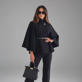 Aleida - Elegante jas met vlindermouwen en riem