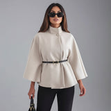 Aleida - Elegante jas met vlindermouwen en riem