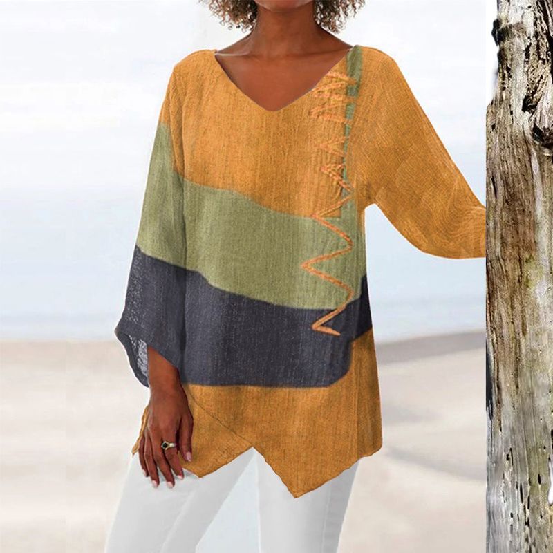 Leviana | Artistieke V-hals Blouse
