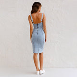 Elianni™ | Strakke Denim Camisole Jurk